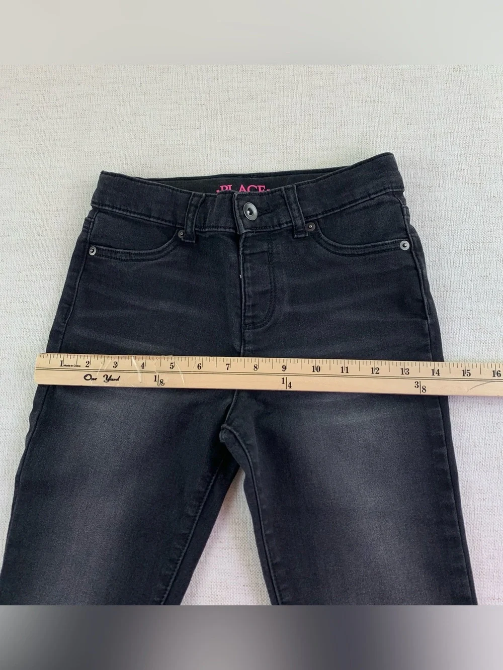 The Children Place legging jeans in faded black skinny jeans adjustable waist